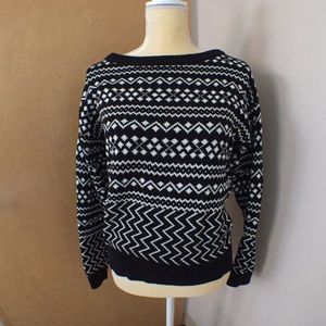 Black and white sweater